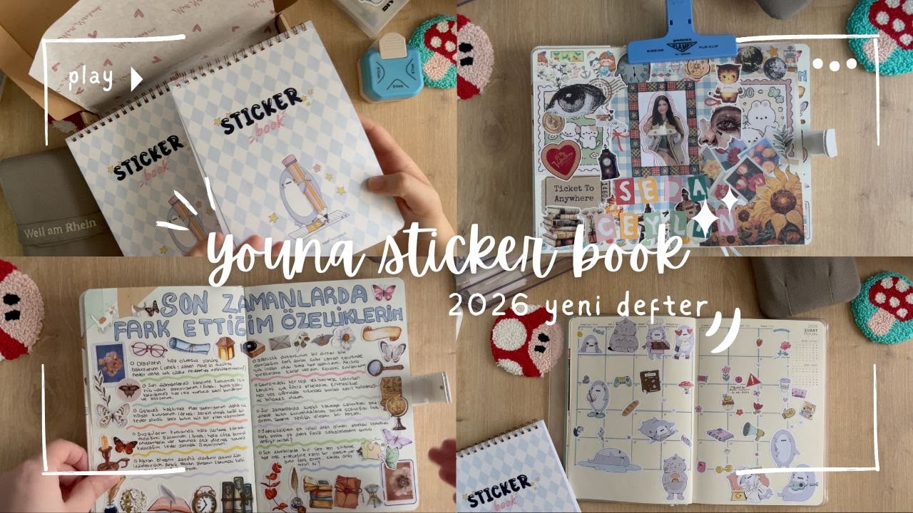 youna sticker book - 2026 yeni defter