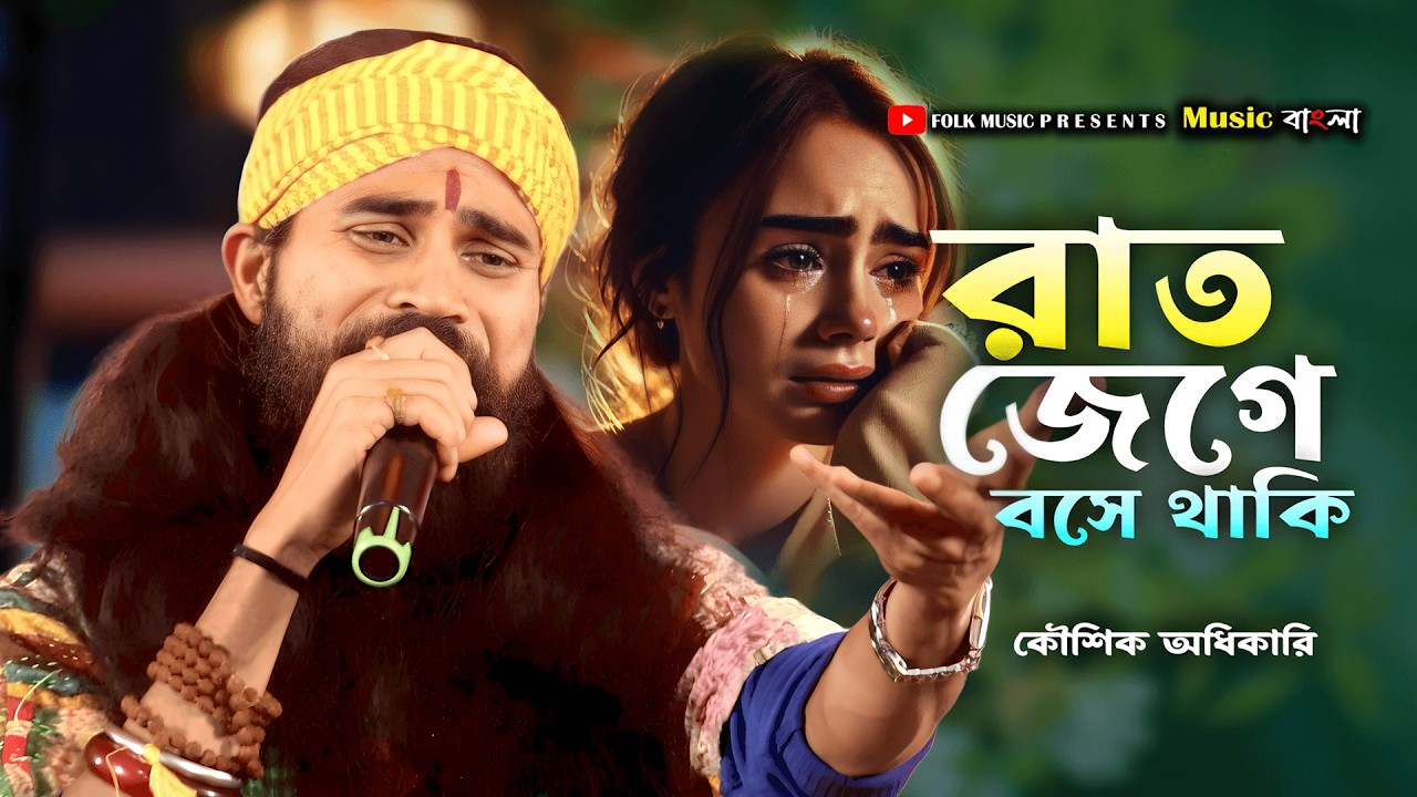 Rat Jege Bose Thaki | Koushik Adhikary || রাত জেগে বসে থাকি সাথী তোমায় দেখার | হারানো ভালোবাসার গান