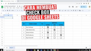 Cara Membuat Kotak Centang di Google Sheets ll Check Box ll