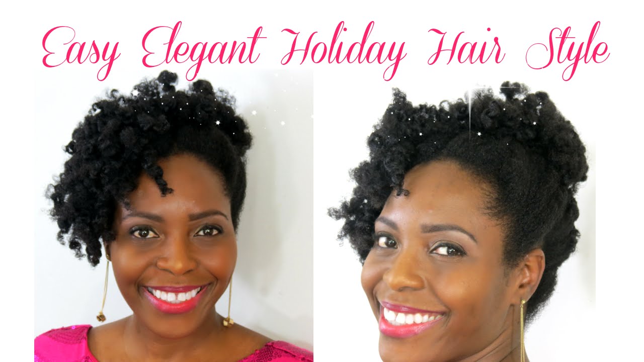 Easy Holiday Hair Style using Shea Moisture JBCO Collection - YouTube