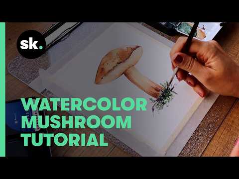 30 Days of Holiday Gift Making | Day 4: Paint a Suillus Mushroom in Watercolor