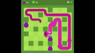 Google Snake Game Wall Mode Small 3 Apples Score: 34