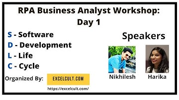 RPA Business Analyst Workhsop -SDLC in RPA
