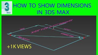 Celebrity How to show Dimension in 3ds Max | Measuring in 3ds max | Tamil | DIMASTER | SMT Profile