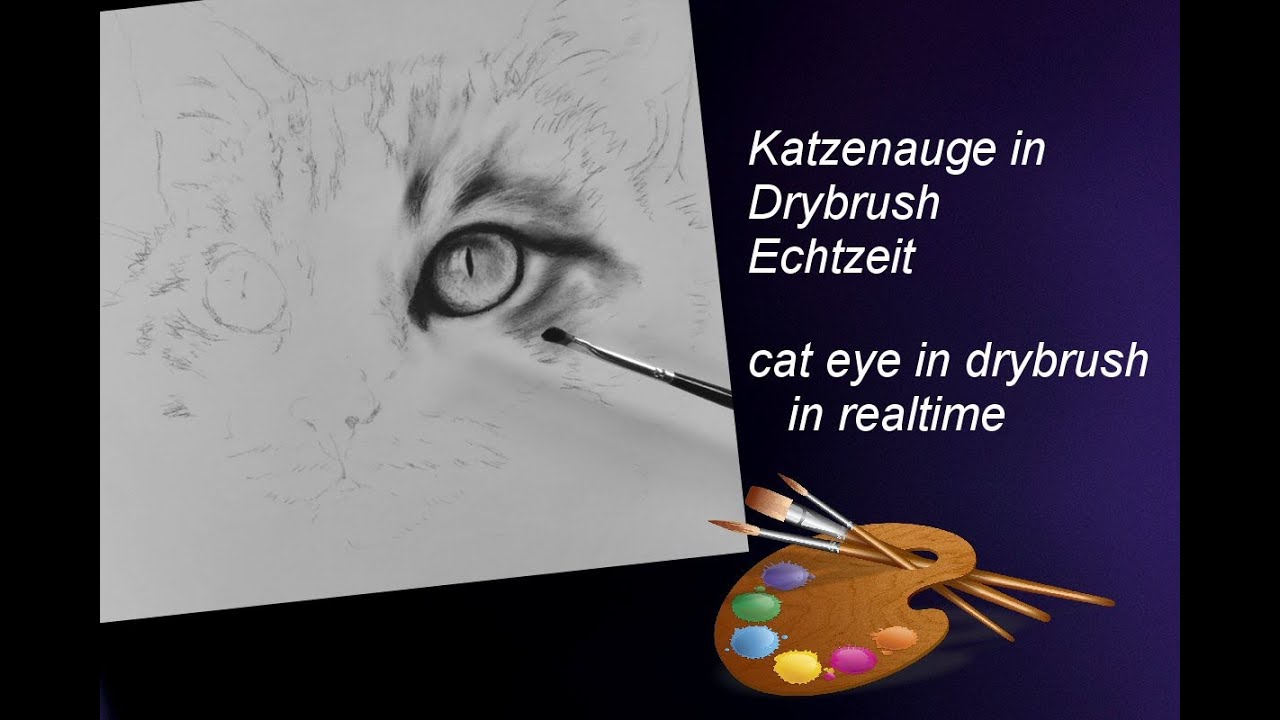 Katzenauge in DRYBRUSH in Echtzeit-Cateye in drybrush in realtime 