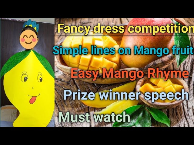 Fancy dress competition /Mango/speech - YouTube