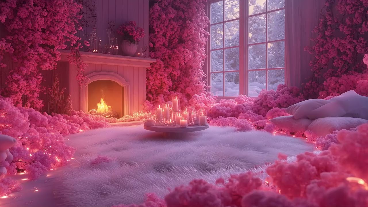 (No Ads) Quiet Piano & Fireplace Atmosphere for Silent Nights and Rest