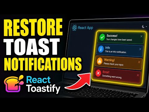How to restore toast notifications in React with React Toastify - Easy Tutorial