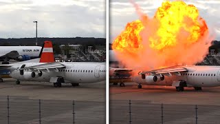 Plane Blows Up at Airport