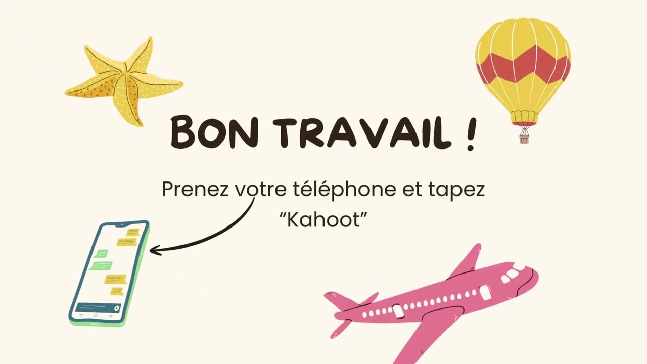 Les destinations de vacances en français