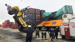 TOP 25 Dangerous Forklift Fails - Heavy Equipment Crashes - Idiots Forklift \& Car Driving Win Skills