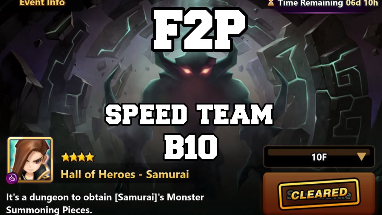 DARK SAMURAI HALL OF HEROES (SIGE) F2P B10 SPEED TEAM 100% SAFE ...