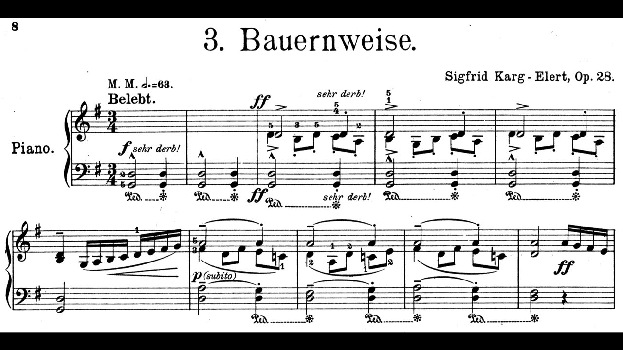 Sigfrid Karg-Elert - Scandinavische Weisen, Op.28