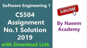 CS504 Assignment 1 Solution 2019 (software Engineering I)