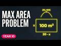Year 10 Maths: Quadratic Modelling — Maximising Area with a Fixed Perimeter (AC9M10A04)