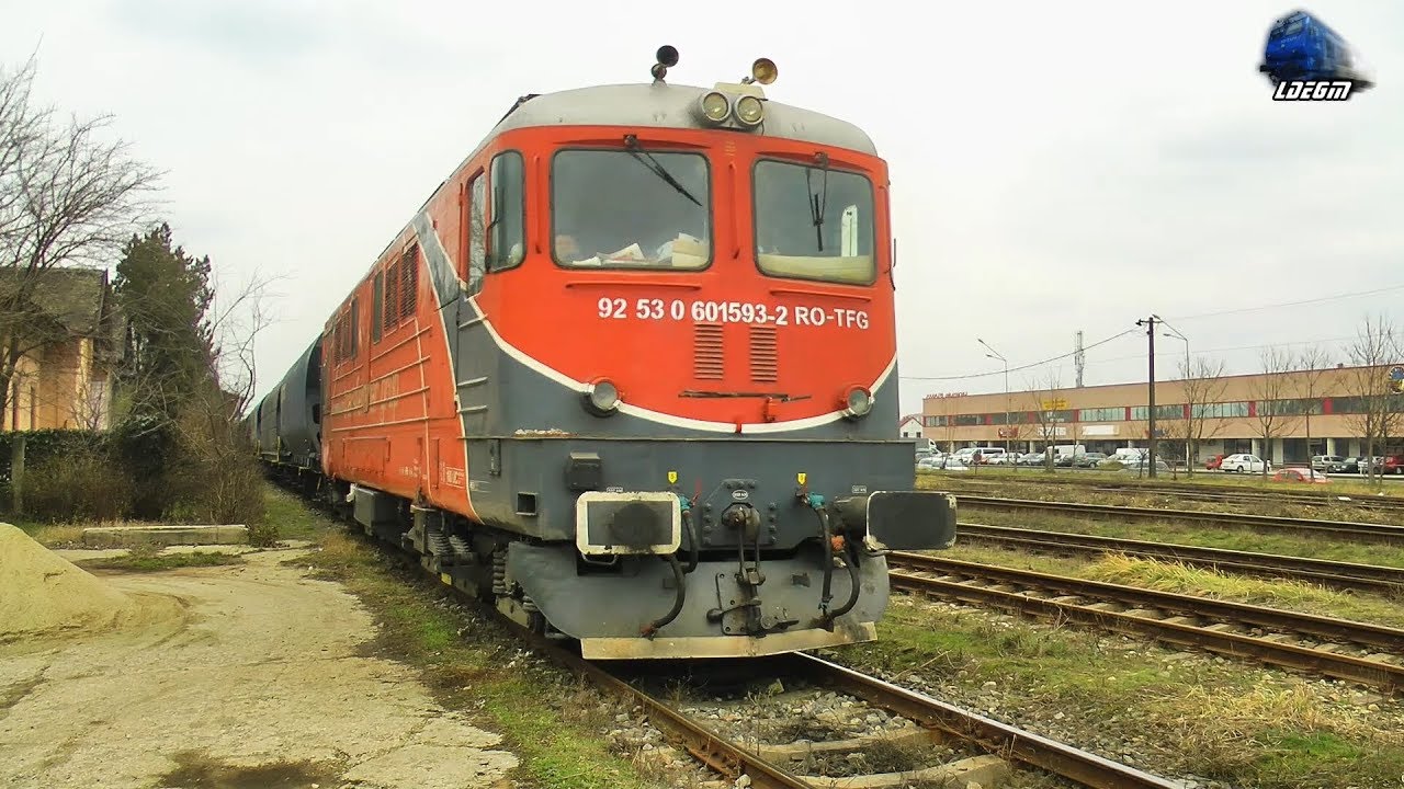 LDE2100 60-1593-2 RO-TFG la Manevra/Shunting in Gara Oradea Vest Station - 12 February 2018