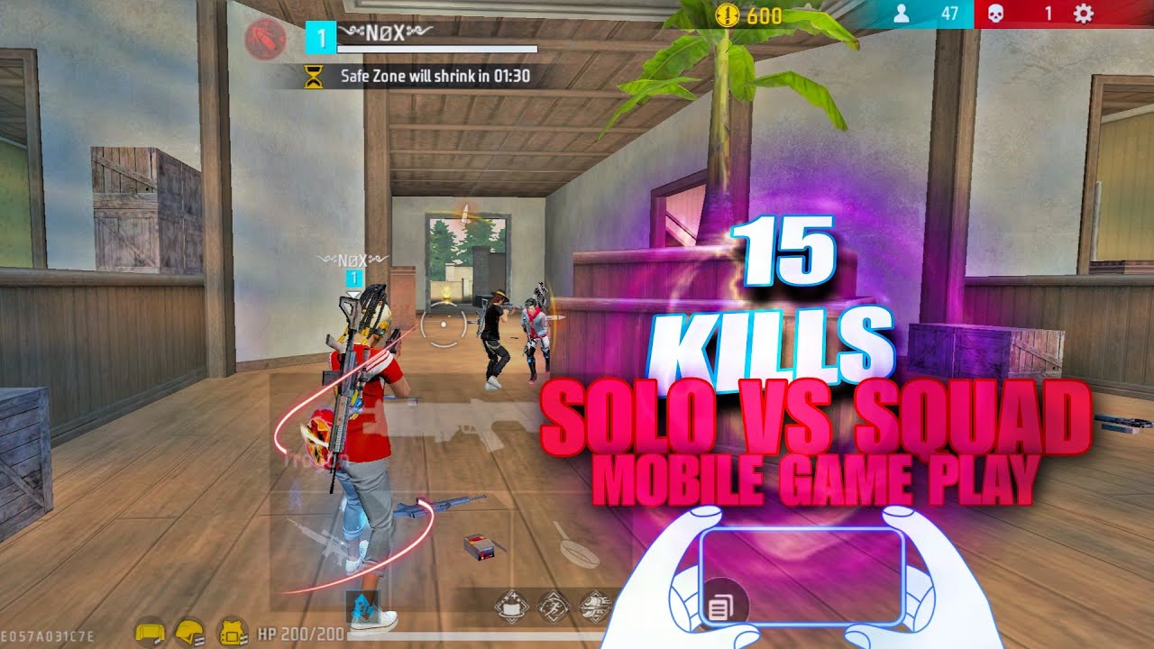 15 KILLS SOLO VS SQUAD FREE FIRE MOBILE GAMEPLAY - YouTube