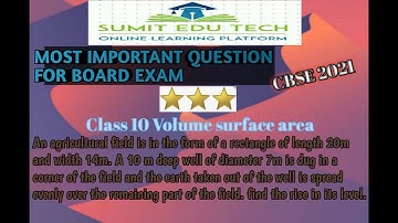 Important question for class 10| Volume and surface area | CBSE 2021| By - Sumit Chaurasiya