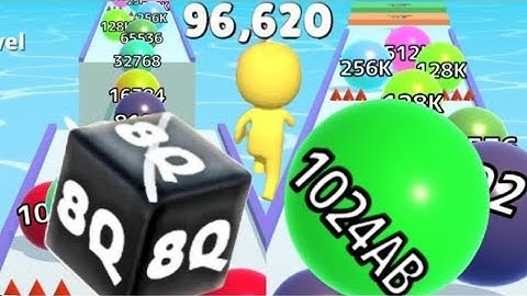 Jelly Run 2048 ( 8Q ) vs Push Harder 3D | Ball Run Infinity Satisfying Gameplay