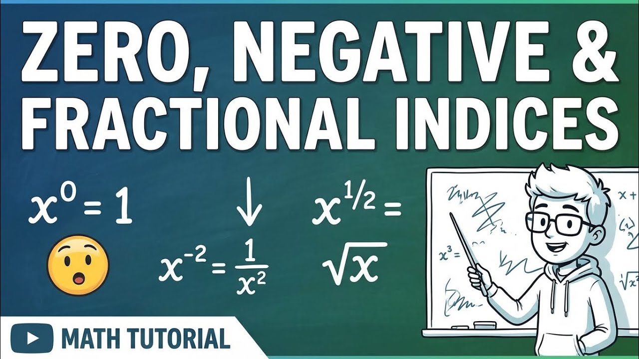 Zero Indices Example Zero, Negative & Fractional Indices | Simplifying Expressions The Easy ...