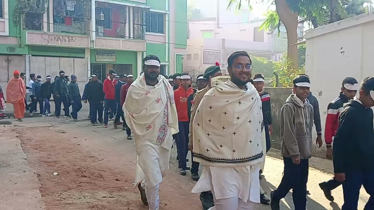স্বামীজীর জন্মদিবস উপলক্ষ্যে শোভাযাত্রা, রামকৃষ্ণ মঠ, বোলপুর 