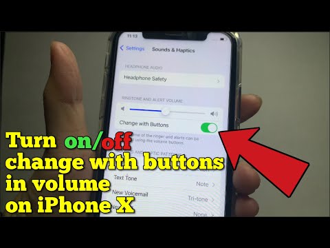 How to change with buttons in sounds volume on iPhone X