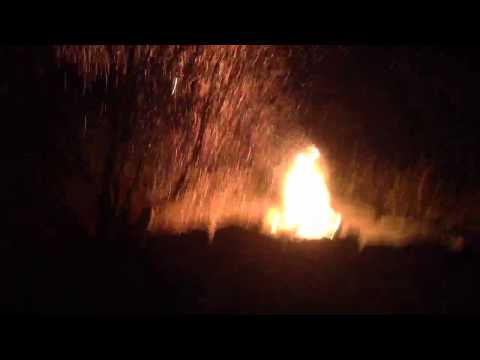 Huge bonfire explosion!