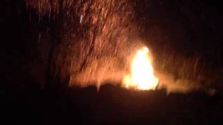 Huge bonfire explosion!
