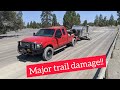 Overlanding in a tow truck!   Major damage....