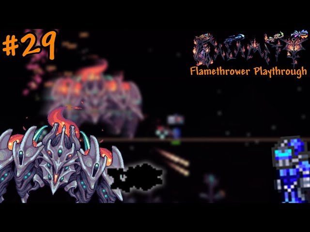 Overloaded Blaster! Terraria Calamity Deathmode Flamethrower