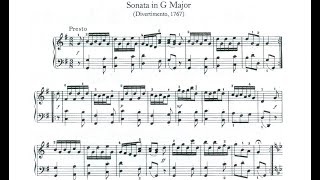 Franz Joseph Haydn Piano Sonata HOB #11 in G Major