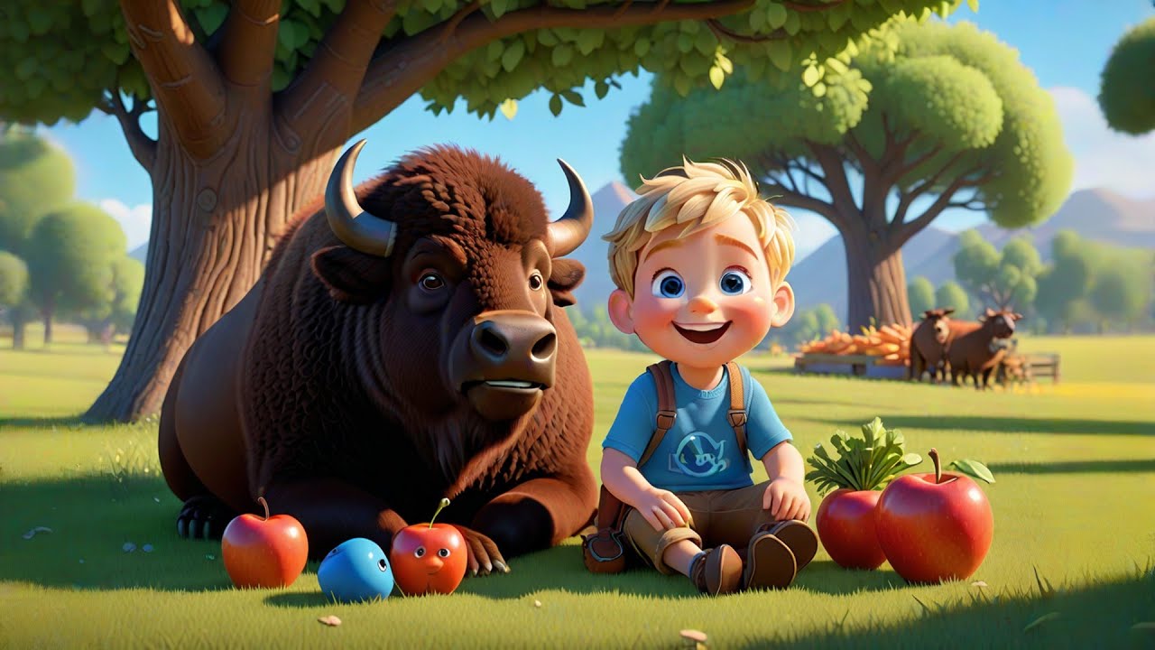 Baby & the Bison – Prairie Push Game | Fun Kids Song | Nursery Rhymes and Learning Videos Children