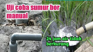 Uji coba sumur bor manual/deteksi mata air dengan kelapa #RDC