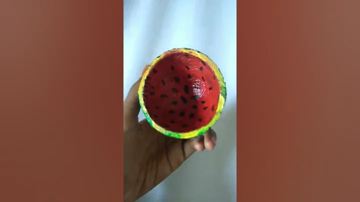 My coconut watermelon painting 🖼 comment ur favorite fruit 😋 #shorts #subscribe #art #like #share