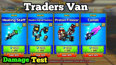 Traders Van Weapons Test in Pixel Gun 3D