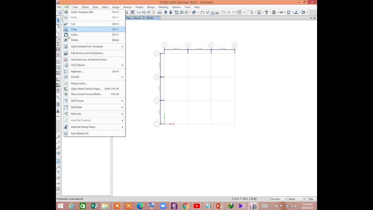 how to edit, delete, and redraw dimension lines in ETABS / 2021 new