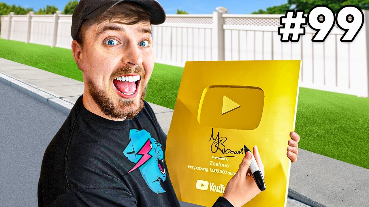 Download I Got 100 YouTubers to Sign My Gold Play Button