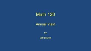 Annual Yield