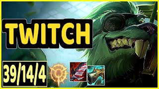 TWITCH VS SAMIRA - 39/14/4 KDA ADC GAMEPLAY