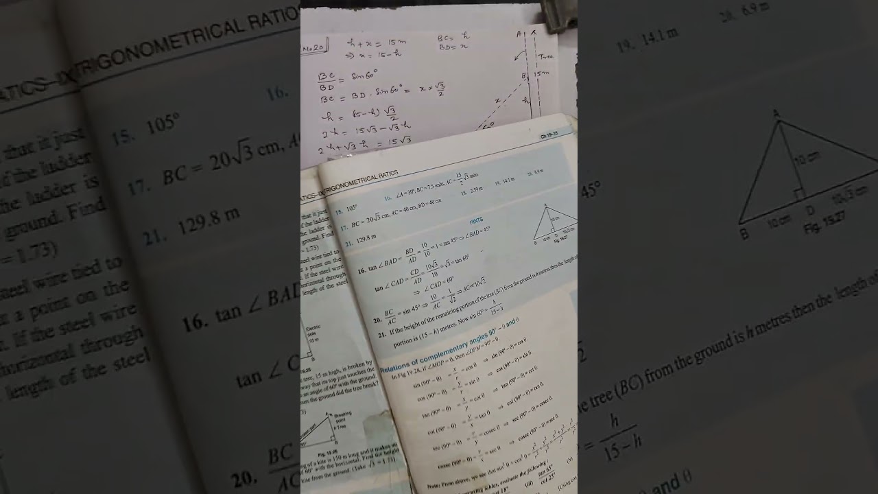 ICSE maths class 9th exercise 19 c question number 16 to 21