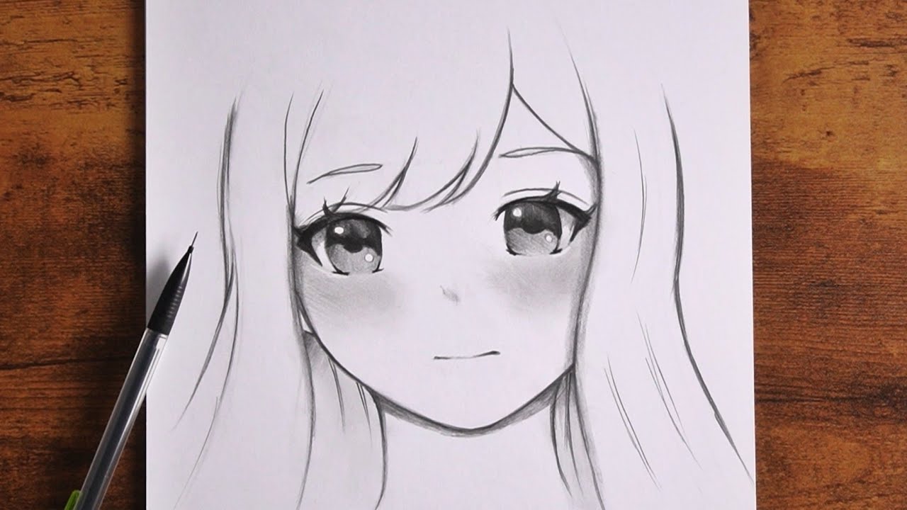 Как нарисовать аниме-девушку | Простой урок рисования шаг за шагом