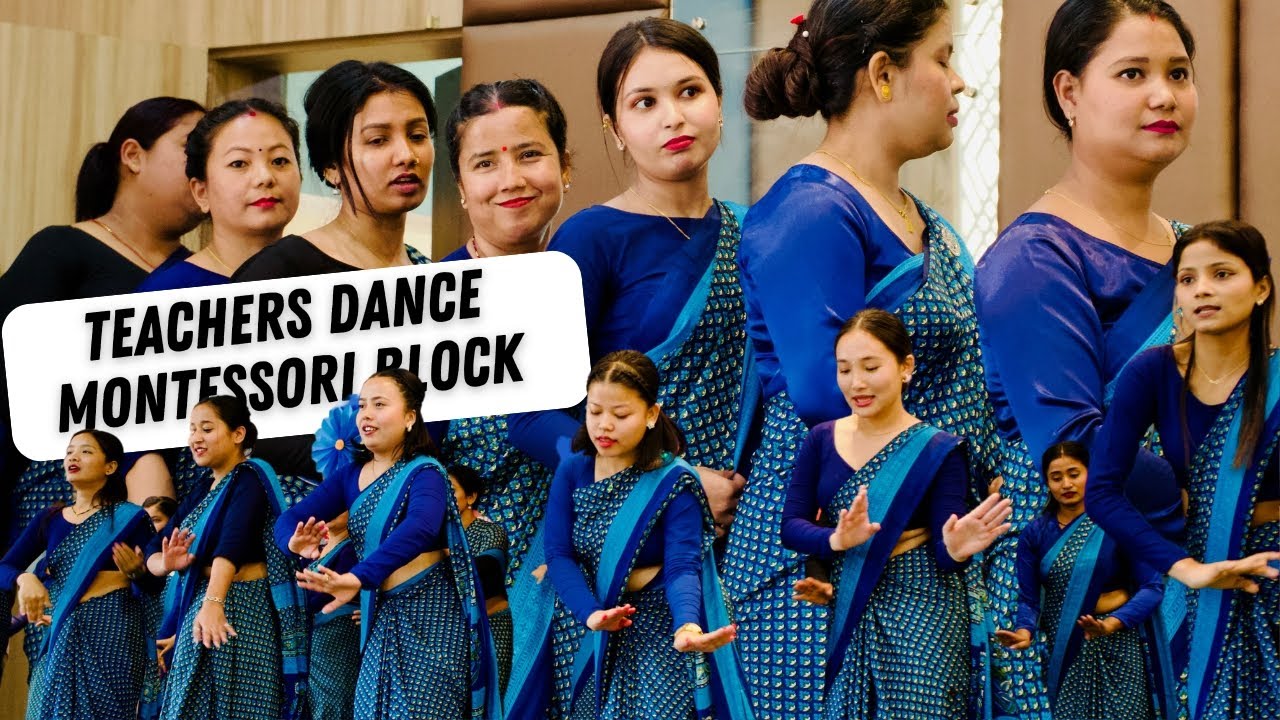 Akasaiko kalo badal X choli ramro palpali dhakako X katti ramro |Montessori Block Teachers Dance |4K