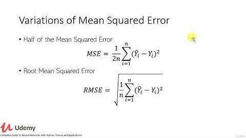 #1  Mean Squared Error MSE
