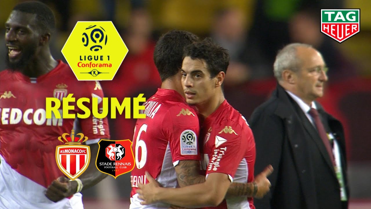 AS Monaco - Stade Rennais FC ( 3-2 ) - Résumé - (ASM - SRFC) / 2019-20