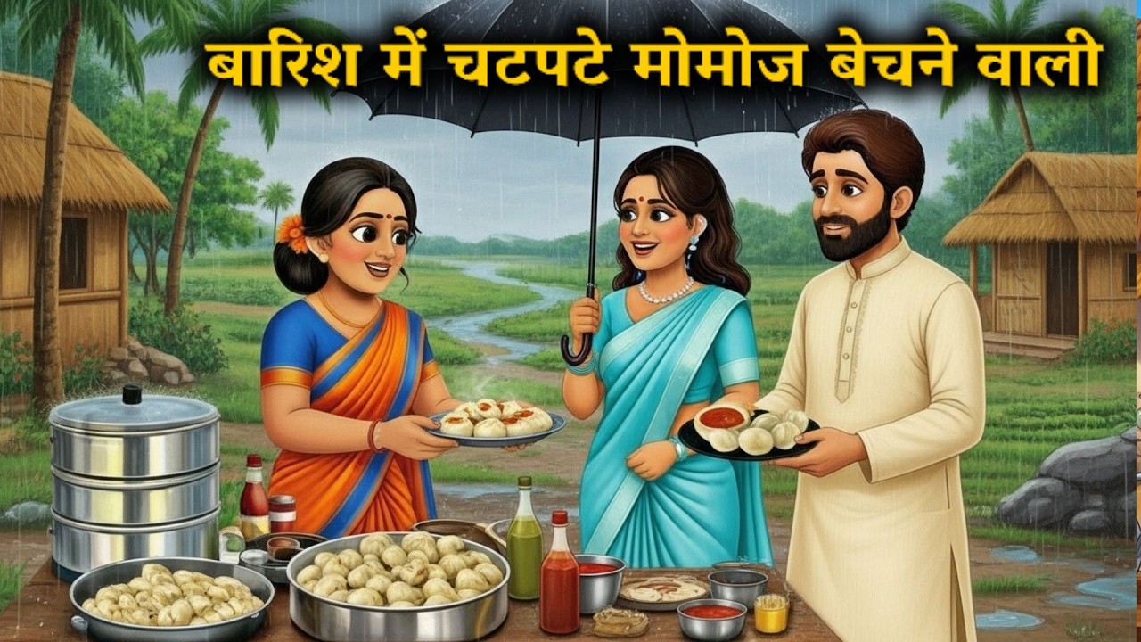 बारिश में चटपटे मोमोज बेचने वाली : Saas bahu ki kahani | Hindi Kahaniya | Bedtime Stories in Hindi