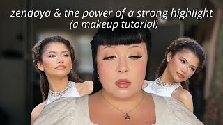zendaya & the power of a strong highlight — a makeup tutorial