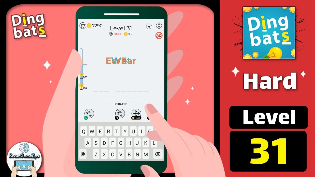 Dingbats - Word Games & Trivia - Hard Level 31 Wet Ear Ear Answer