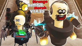 TODOS OS NOVOS CIENTISTAS UPGRADED MORPH E MAIS EM STRANGE BATHTUB WAR NO ROBLOX (ATUALIZAÇÃO 14.25)