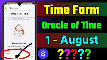 Time farm answer today 1 august | Time farm oracle of time | Time farm answer today