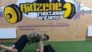 Alternating Single Leg Sprawl Jump Overs